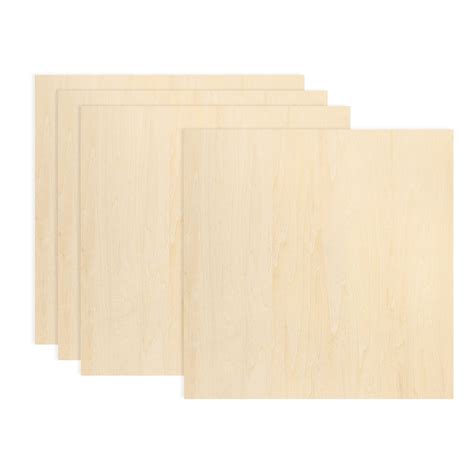 Uxcell 4Pcs Basswood Sheets 12 x 12 x 1/4 Inch Plywood Wood Panels ...