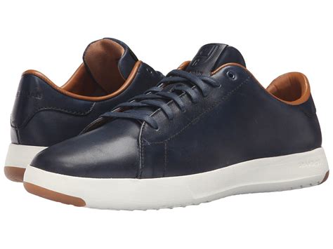 Cole Haan Leather Grandpro Tennis Handstain Sneaker in Blue for Men - Lyst