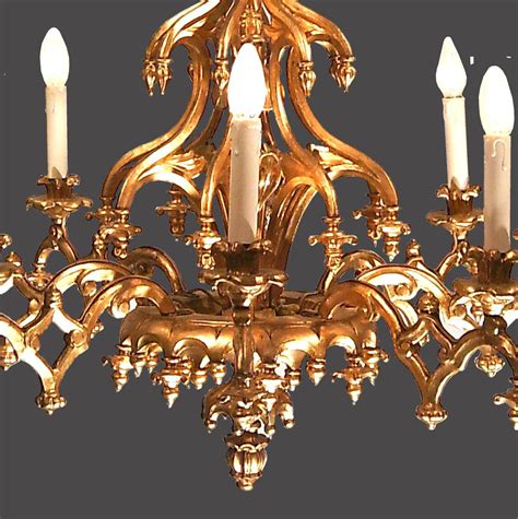 Original 19th Century Historistic Chandelier, Laxenburger Gothic Style ...
