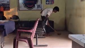 Watch: Telangana police chains detainee, making him sweep station ...