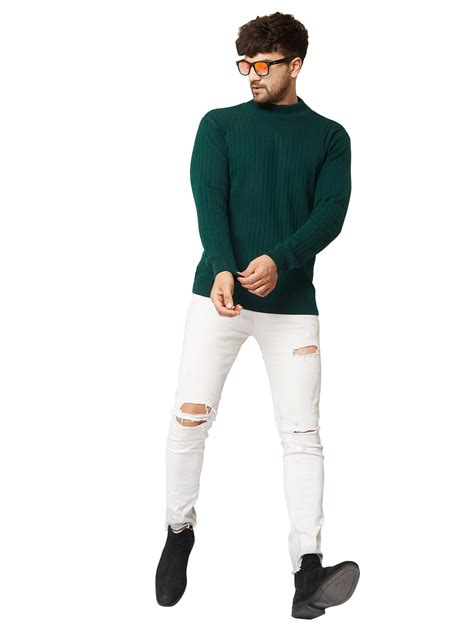 MENS HIGH NECK PLAIN SWEATER