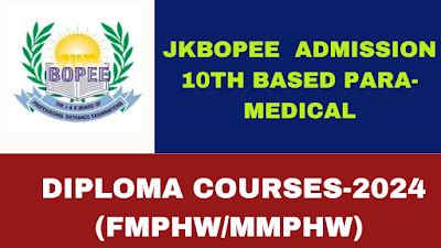 J&K Board of Professional Entrance Examinations Announces 10th based ...