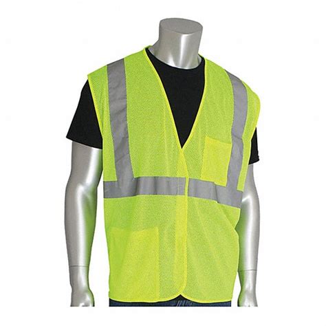 PIP, M Vest Size, Hi-Visibility Vest,2 Pockets,Lime Yl,M, Hi-Visibility ...