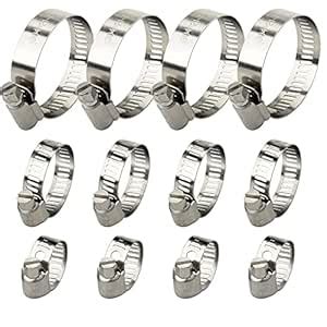 Hose Clips Adjustable Stainless Steel Hose Clamps Worm Drive Pipes Hose ...