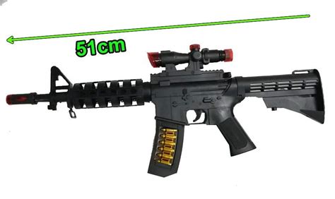 j s light and sound army style machine gun toy with vibration - m4-1 ...