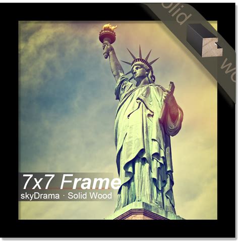Amazon.com - skyDrama 100% Solid Wood 7x7 Frame, Black Square Picture ...