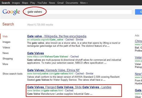 Google英文SEO案例: Ball Valves, Gate Valves - 外贸网站GOOGLE SEO优化公司