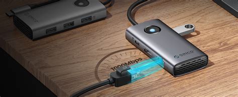 USB C Hub, ORICO 5-in-1 USB C Docking Station with 4K HDMI, 60W Power ...