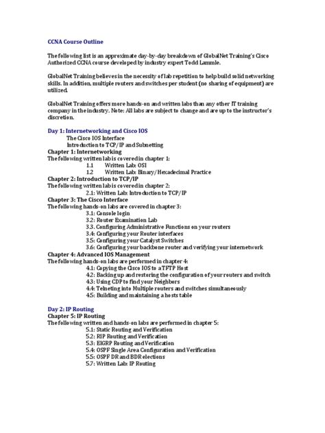 Image result for CCNA Course Outline PDF