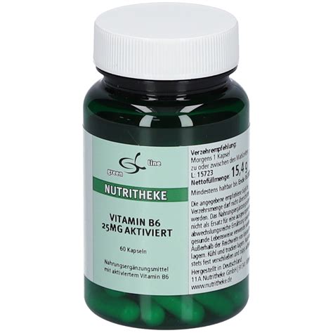 green line NUTRITHEKE Vitamin B6 25 mg aktiviert 60 St - Shop Apotheke