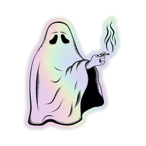 Ghost with C#g#ratt# Holographic Sticker – sticckiz.com