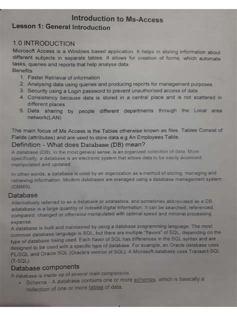 Image result for Access Tutorial PDF