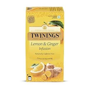 Twinings Lemon & Ginger Tea, Perfect Blend of Zesty Lemon & Ginger ...