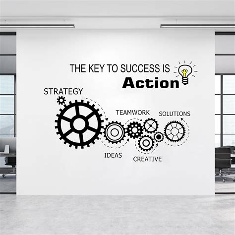 ZzMY Teamwork Gears Vinyl Wall Decal Office Space Decor India | Ubuy