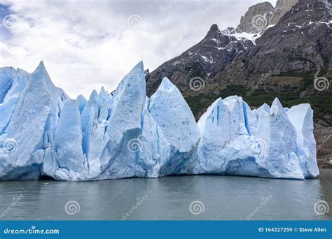 Grey Glacier - Torres Del Paine National Park - Patagonia - Chile Stock ...