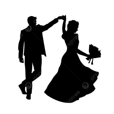 Wedding Couple Dancing Silhouette