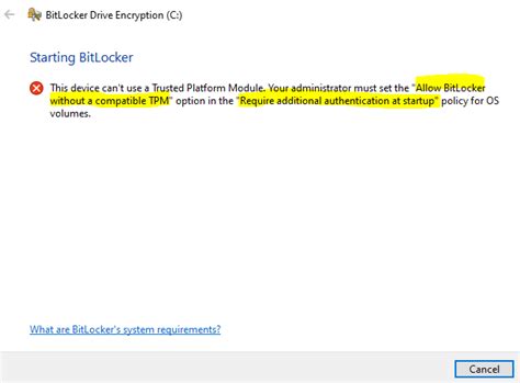Image result for Allow BitLocker without a Compatible TPM