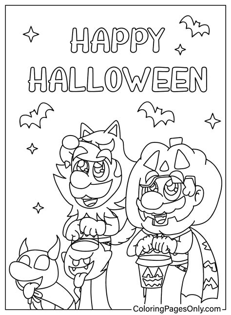 20+ Mario Halloween Coloring Pages - Free Printable PDF & Online Coloring