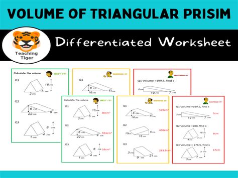 Image result for Triangular Prism Volume Worksheet Metric System