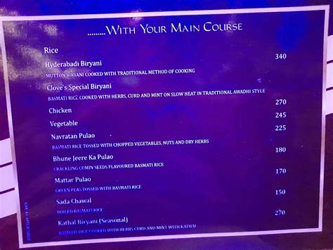 Menu at Clove 99, Ambala Cantt, 99