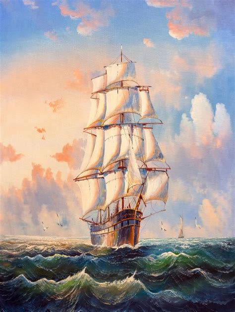 Should we Keep Sailing Ship Painting at Home - As Per Vastu