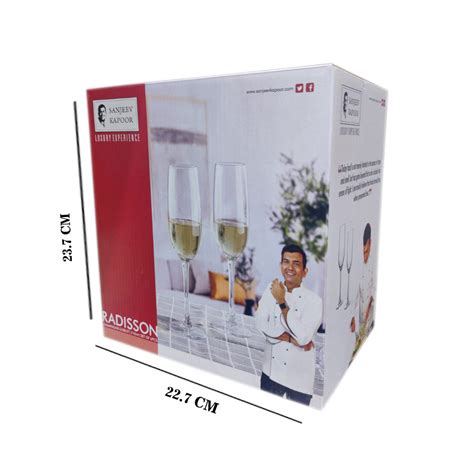 Sanjeev Kapoor - Radisson Champagne Glass 210 ml - Set of 6 Pcs – Raj ...