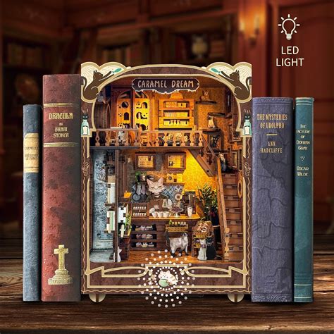 ROCOXIA Caramel Dreams Cat Café DIY Book Nook Kit – Touch India | Ubuy