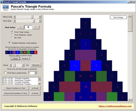 Image result for Pascal's Triangle Formula