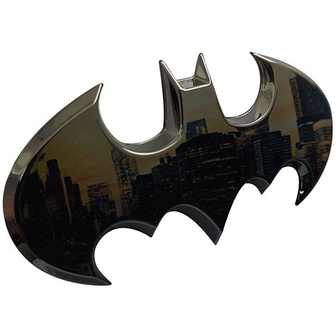 Fan Emblems Batman Car Badge, Black Chrome Batwing Logo 3D Automotive ...