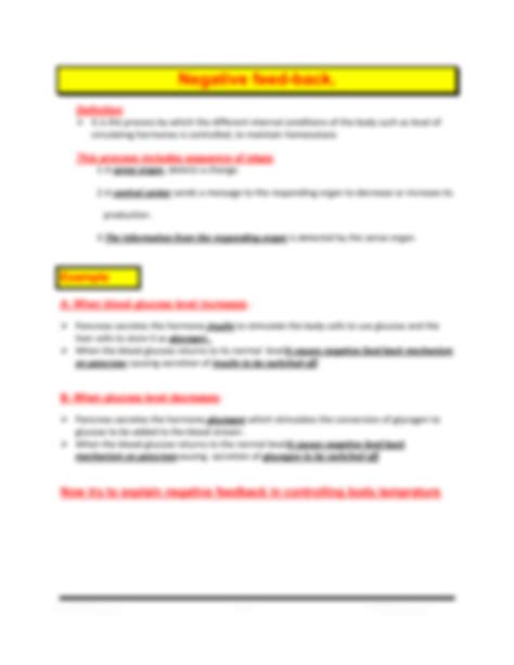 SOLUTION: Igcse biology homeostasis explained easy - Studypool