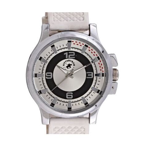 Pittsburgh Polo Club White Dial Men's Watch - 185 : Amazon.in: Fashion