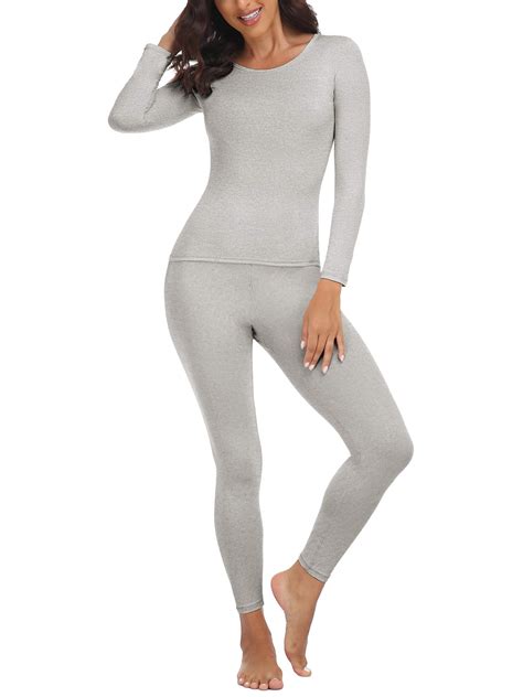 Anyfit Wear Women Thermal Underwear Set Long John Base Layer Ultra Soft ...
