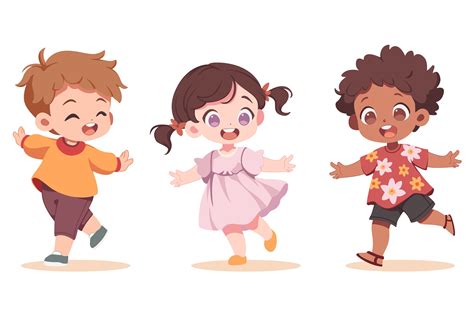 Playful Children Cartoon Clipart | Illustration art kids, Character ...