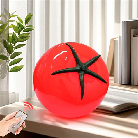 Amazon.com: Larger Tomato Table Lamp, Funky Table Lamp with Remote ...