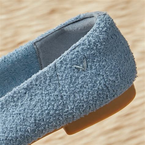 Margot Squared-Toe Terry Knit Flats for Bunions in Demin-Pumpkat | VIVAIA