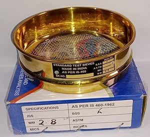 Test Sieve 8 inch (Diameter 200 mm) 2.8mm Stainless Steel Mesh with ...