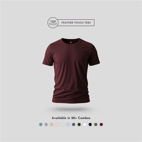 Buy Men’s Burgundy Round Neck T-Shirt – Feather Touch – Brandstore ...