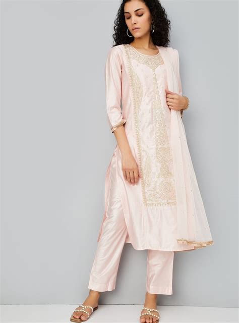 Buy Women Embroidered Straight Kurta Set Online at just Rs. 1999.0 ...