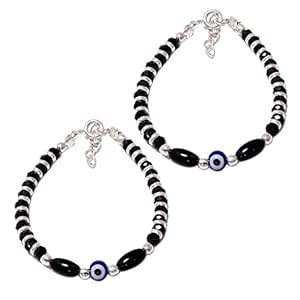 Sahiba Gems Exclusive Turkey Evil Eye Baby Bracelet in 925 Sterling ...