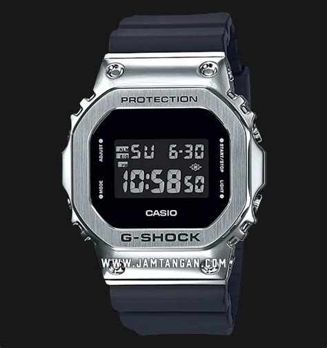 Casio G-Shock GM-5600-1DR Metal Covered Digital Dial Black Resin Band ...