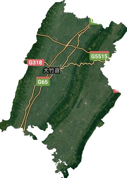 大竹县高清卫星地图