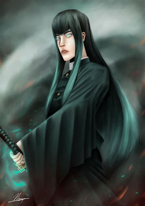 Art Simple Demon Slayer Muichiro at Lauren Harris blog