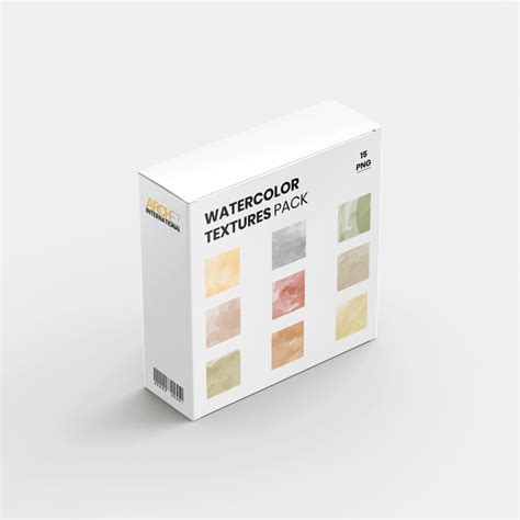 Watercolor Textures Pack - 15 PNG images