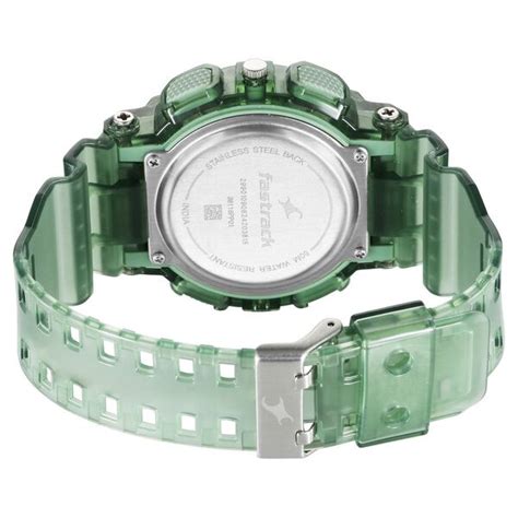 Buy Online Fastrack StreetStyle Digital Dial Translucent Green PU Strap ...