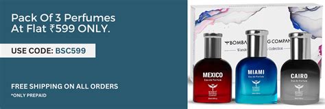 Pack of 3 Perfumes at Flat ₹599 Only | USE CODE: BSC599 | Bombay ...