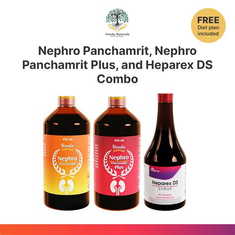 Nephro Panchamrit, Nephro Panchamrit Plus & Heparex DS Combo – Uveda ...