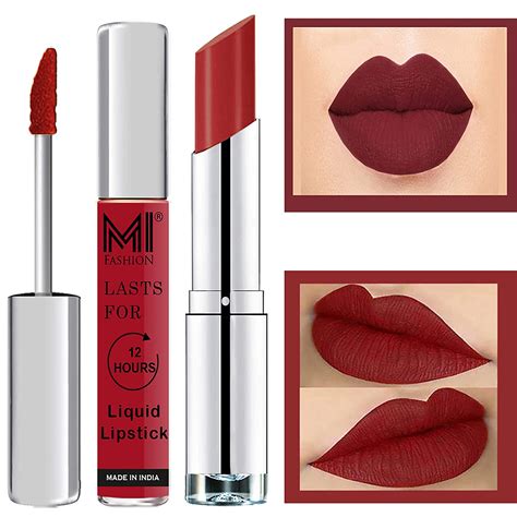 Buy MI Fashion Made in India Lipstick Combo Offers 100% Veg Long ...