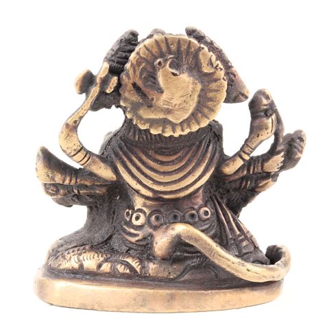 Hand Crafted Panchmukhi Standing Brass Hanuman Statue