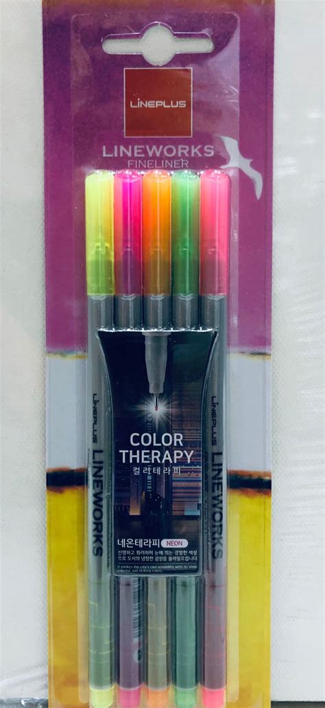 htconline.in| LINEPLUS COLOR THERAPY FINELINER NEON SET OF 5