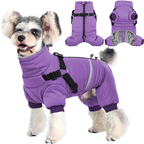 Hjyokuso Dog Coat, Warm Dog Jacket, Dog Coats Waterproof With Harness ...